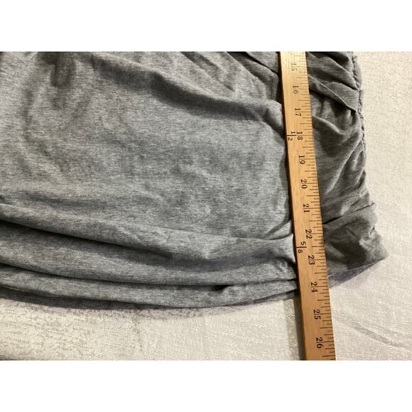 Sundance Maternity/Postpartum faux wrap ruched sided shirt gray size XL - Picture 8 of 8